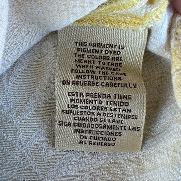 Jamaica Jaxx 100% Silk Jacquard Palm Frond Hawaiian Shirt Yellow XXL Banana Leaf - Picture 12 of 13